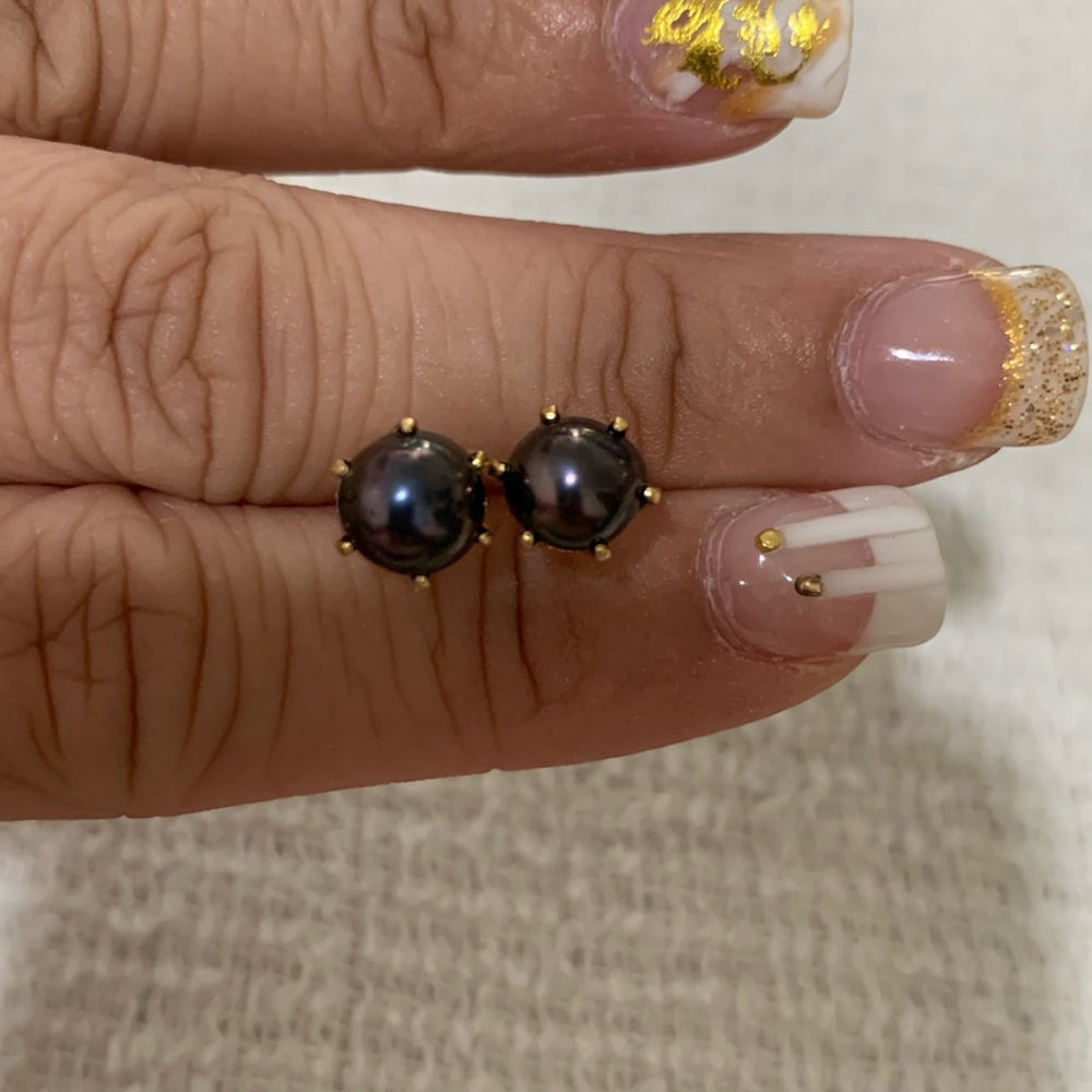 Stud earrings gold platted  (pearls not included)